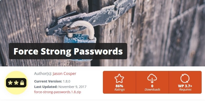 Extension Force Strong Passwords pour obliger les utilisateurs à utiliser de forts mots de passe