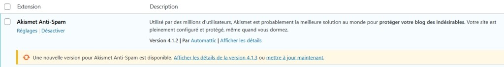 Mettre à jour les extensions WordPress