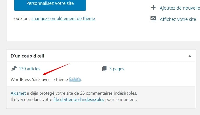 La version de WordPress utilisée