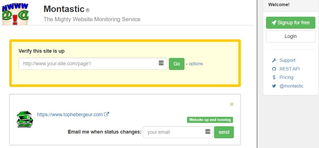 Montastic pour monitorer la disponibilité de votre site