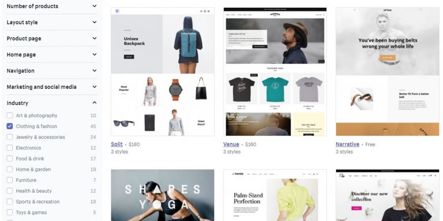 thèmes Shopify