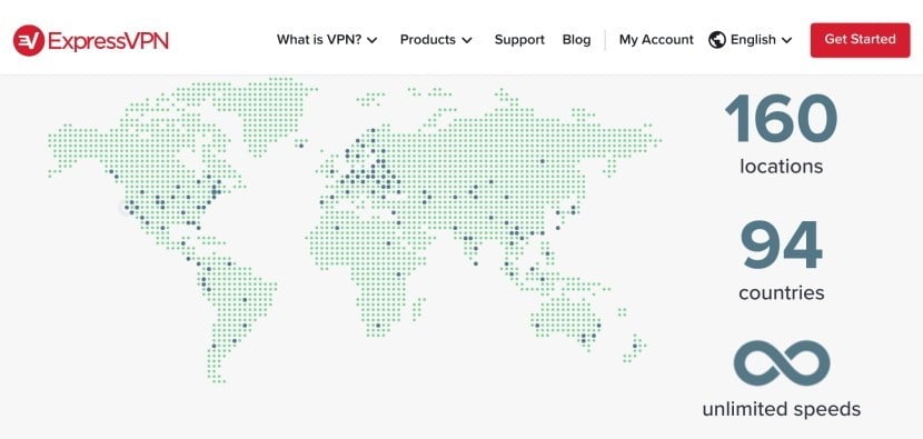 Carte serveur ExpressVPN