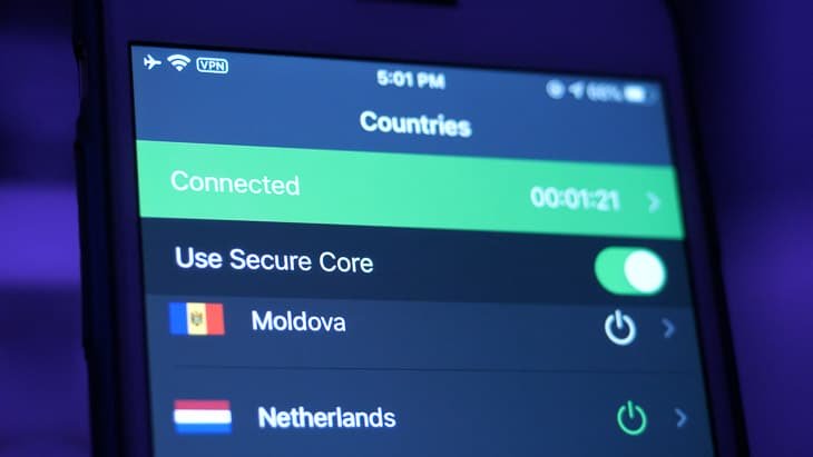 L'application ProtonVPN