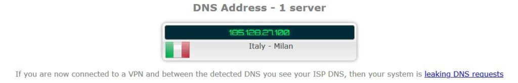 Résultats du test de fuite ProtonVPN.