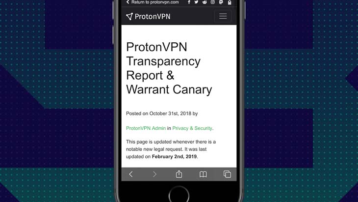 Rapport de transparence sur l'application ProtonVPN