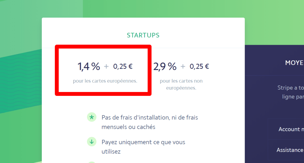 Coûts de passerelle de paiement en France