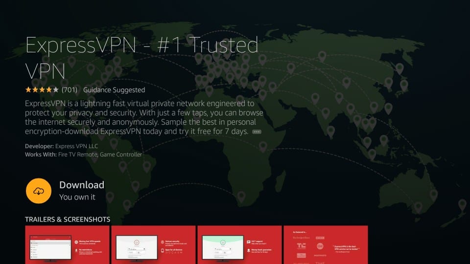 Téléchargement d'ExpressVPN