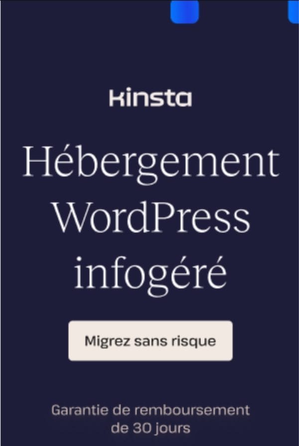 Kinsta hébergement WordPress infogéré