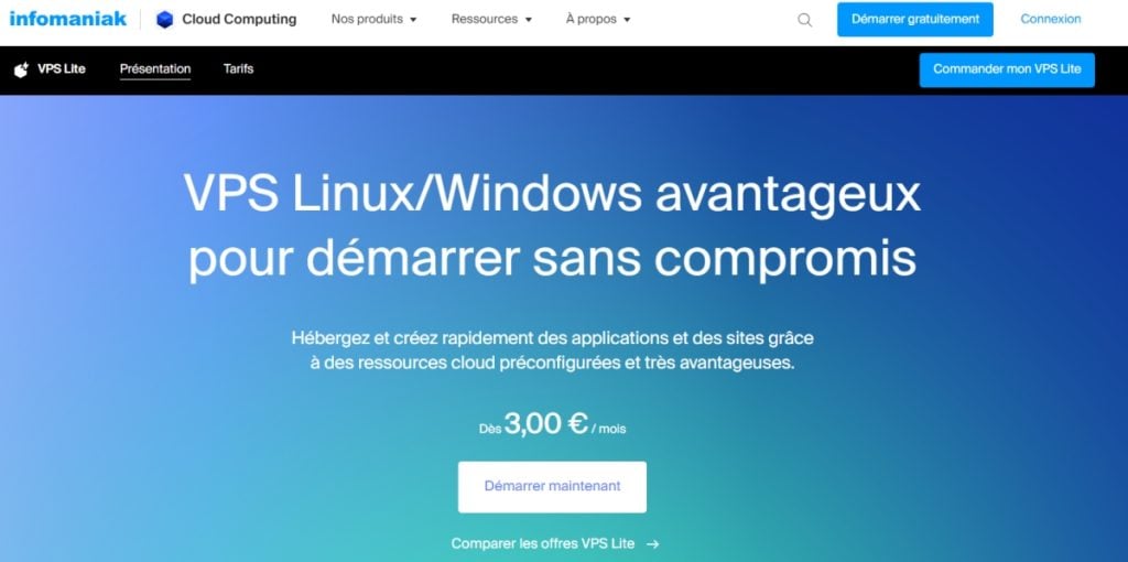 Infomaniak VPS lite
