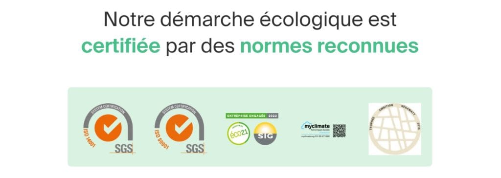 Certifications écologiques d'Infomaniak