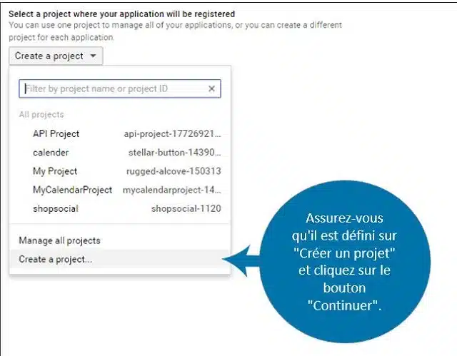 Créer un projet API Gmail