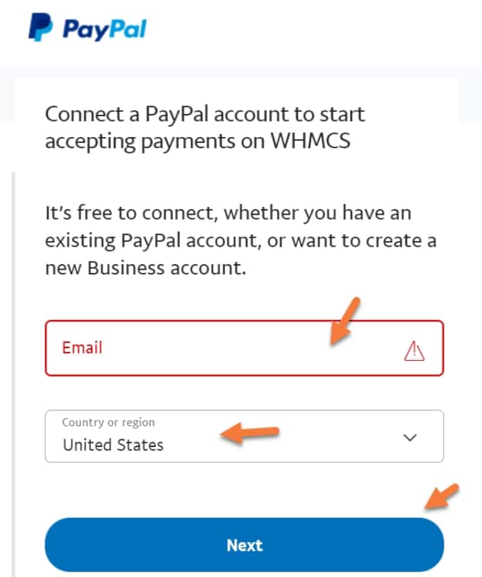 connecter paypal whmcs