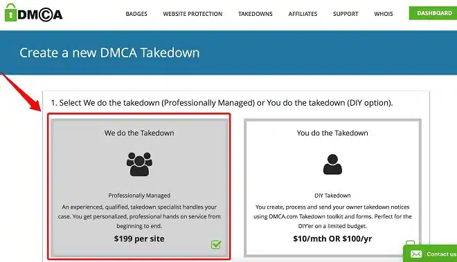 requête auprès de DMCA