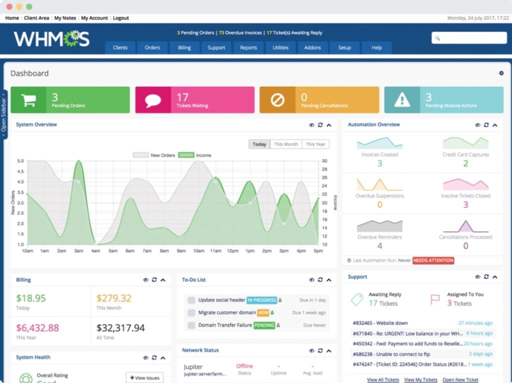 Installation et configuration de WHMCS