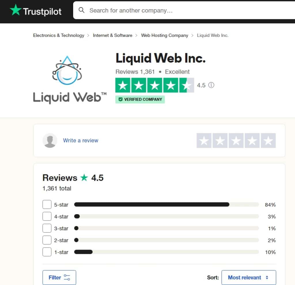 avis client liquidweb sur trustpilot