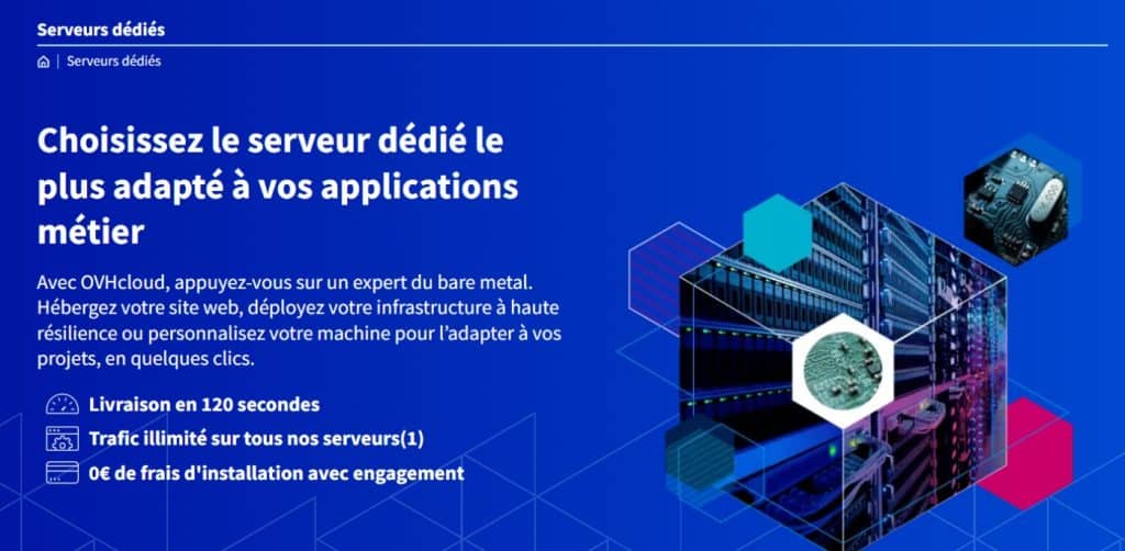 Hébergement de serveurs dédiés d'OVHcloud