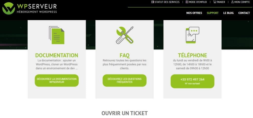 Disponibilité et accessibilité du support