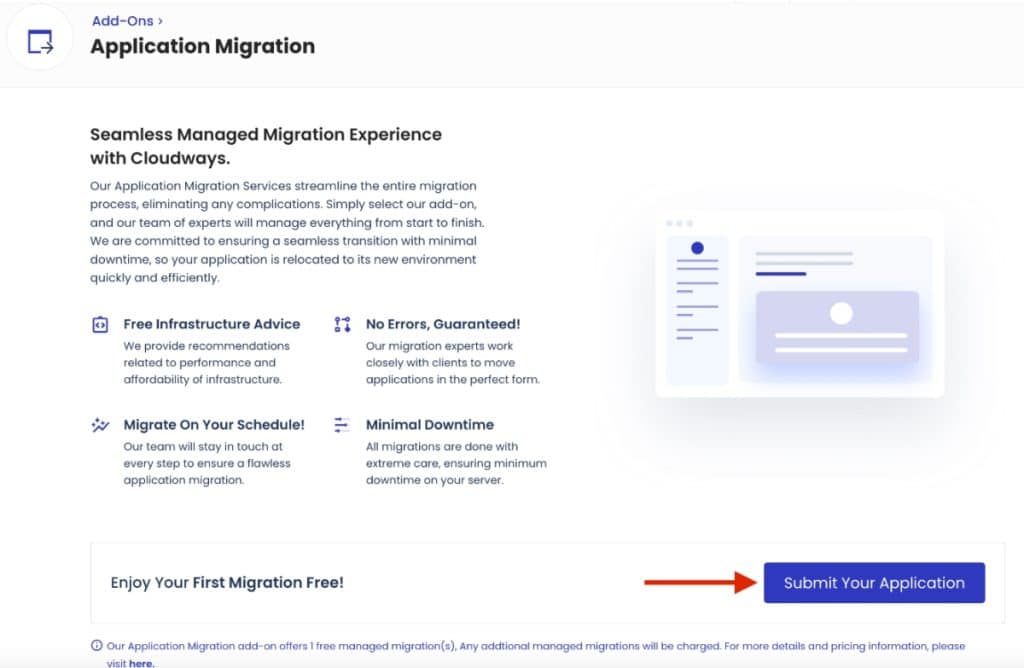 Finalisation de la demande de migration gratuite