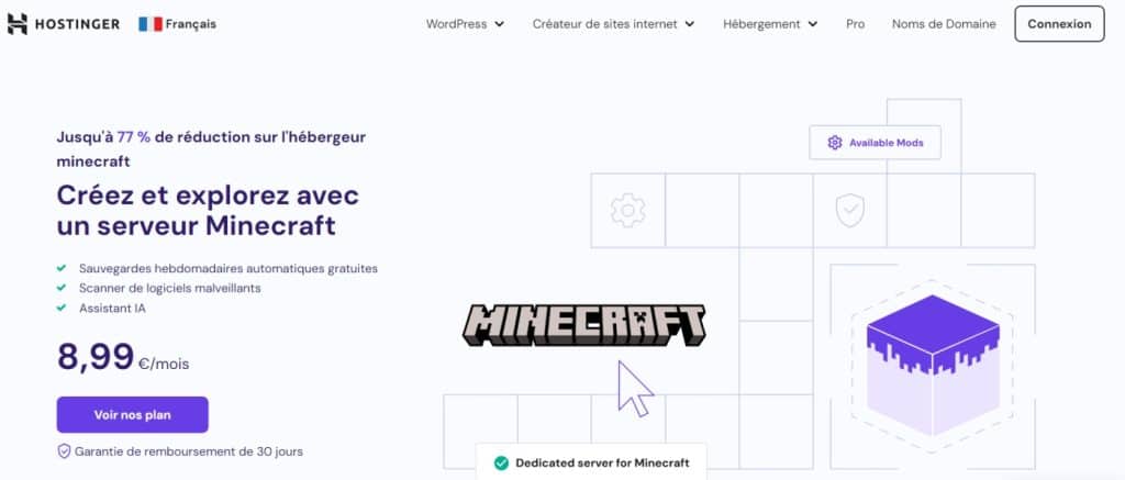 Hostinger minecraft
