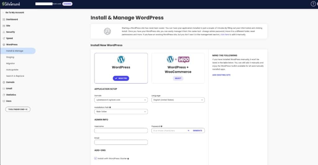 Installation WordPress 