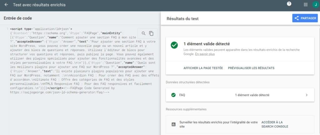 Patientez-vous une ou deux minutes pour voir le résultat du test: