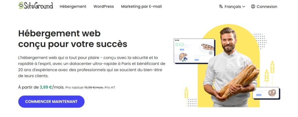 Hébergement partagé de SiteGround