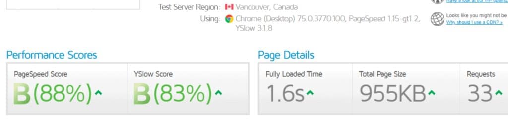 Analyse de performance avec GTmetrix