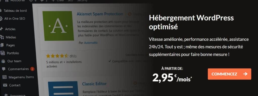 Hébergement WordPress optimisé