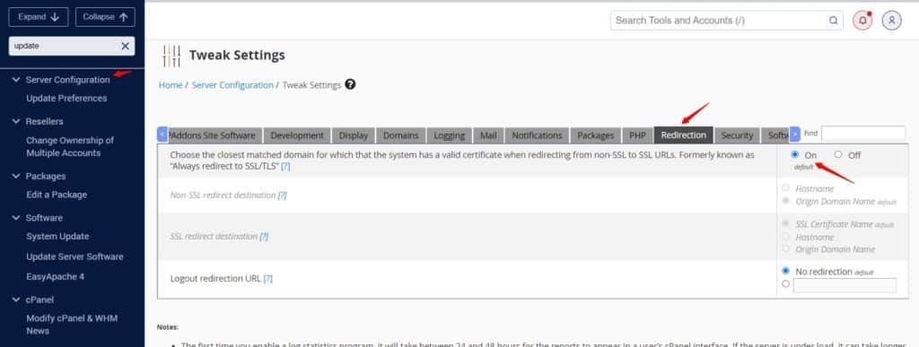 activer redirection vers version ssl whm 1024x387 2