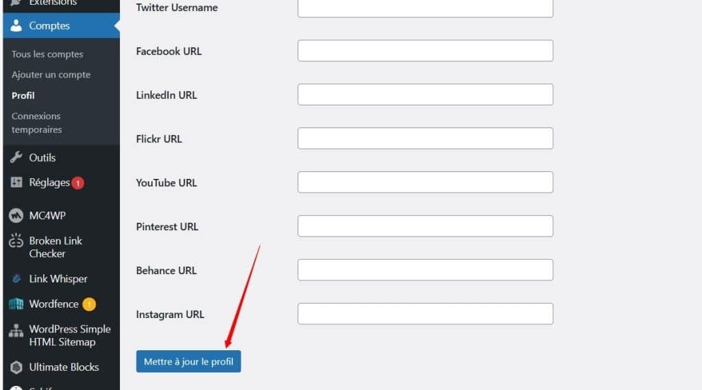 Enregistrer les modifications