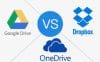 GoogleDrive Vs DropBox Vs OneDrive