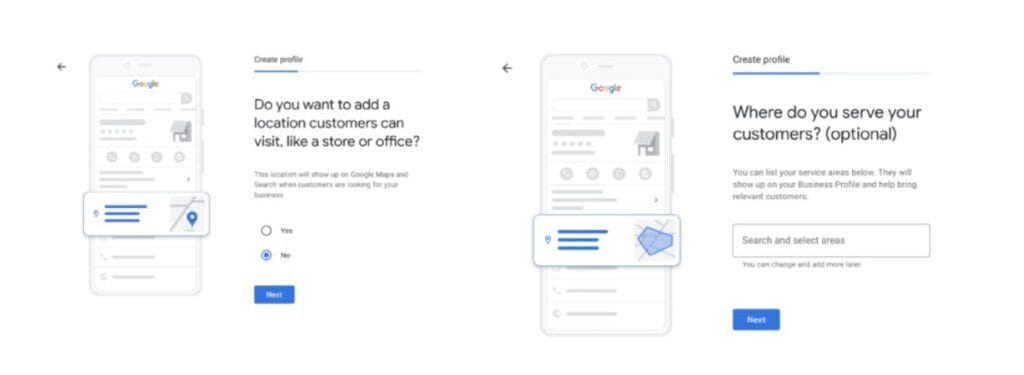 Configuration de la page de la zone de service sur Google My Business